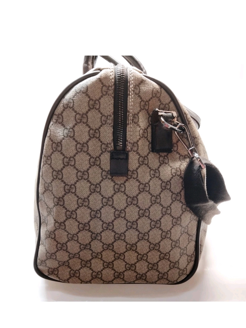 Gucci Brown Monogram Duffel Bag - Picture 3 of 9